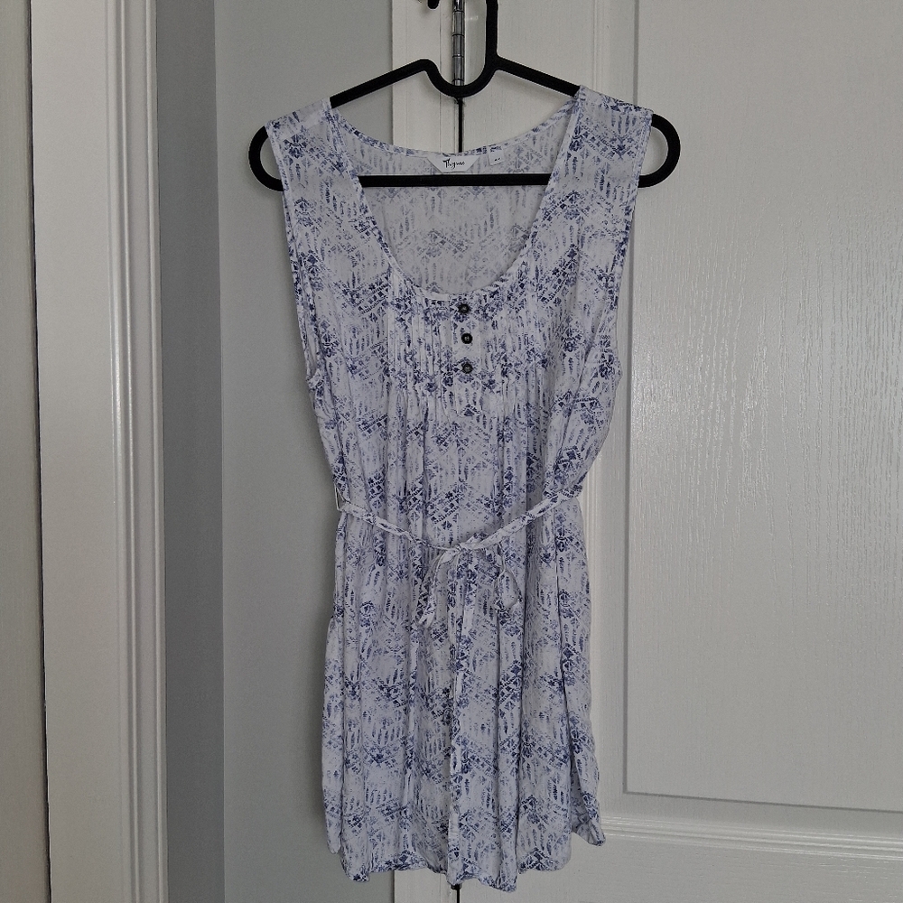 Maternity Women's Blue Patterned Sleeveless Top